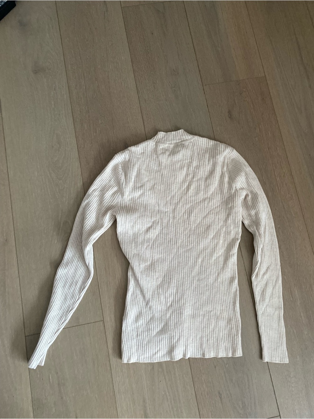 NEVER WORN - Anne Taylor Long Sleeve Ribbed Mock Neck Sweater - White